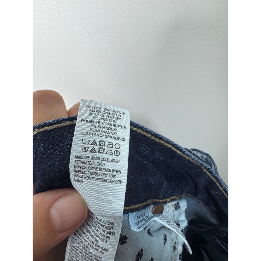 Classic Lucky Brand Womens 14W Skinny Jeans‎ Dark Indigo Mid Rise Stretch Denim - Picture 5 of 11